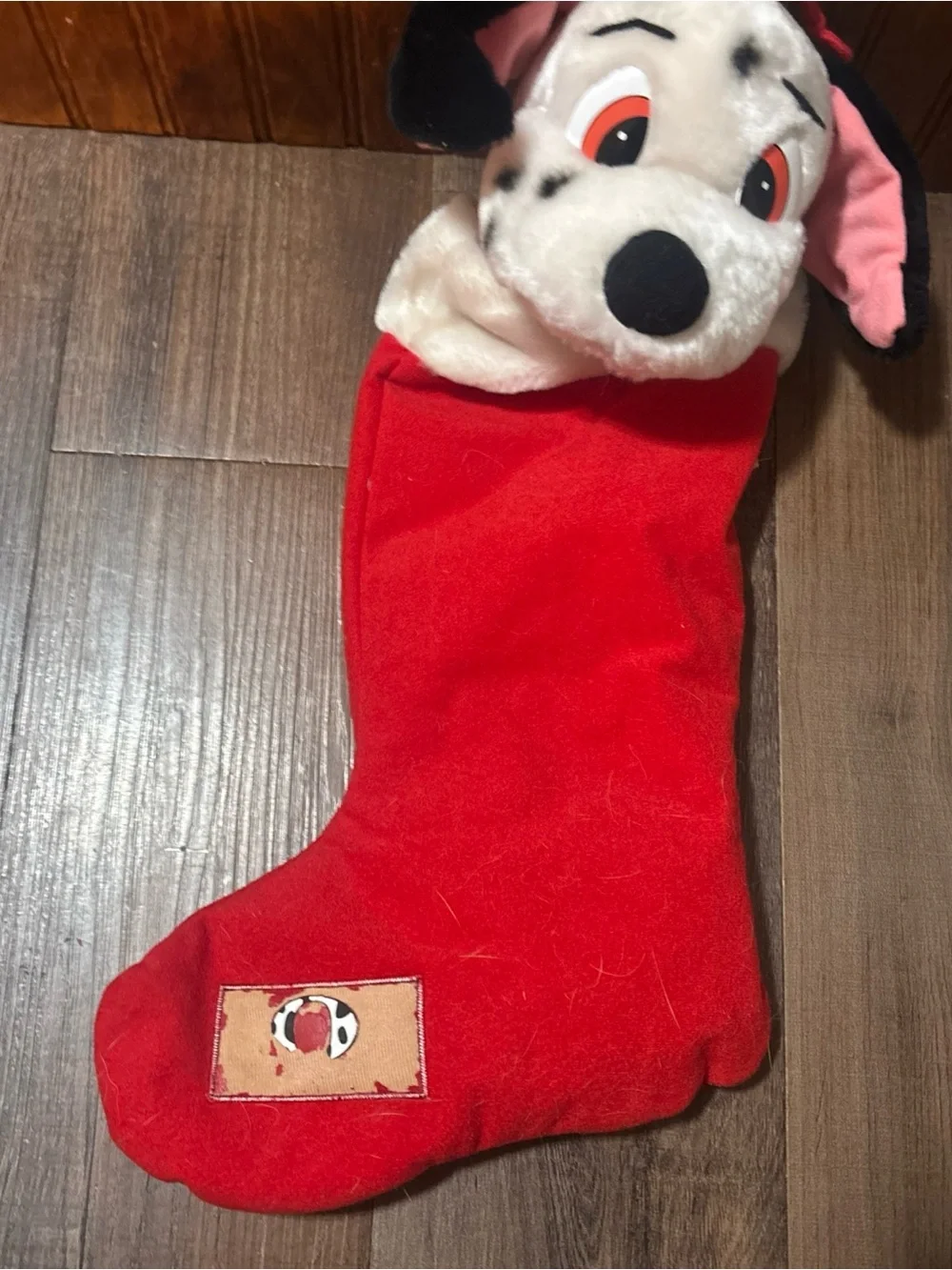 Disney Dalmatian Plush Kids Christmas Stocking - Red, White, Black, Pink